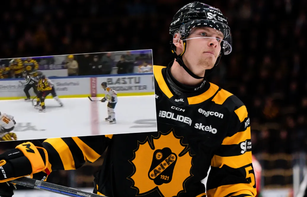 Anton Olsson fick matchstraff – efter huvudtackling