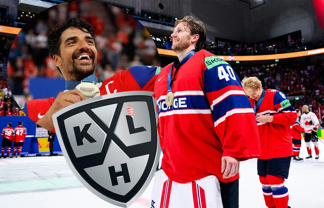 Andreas Martinsen försvarar Henrik Haukelands KHL-flytt.
Foto: Bildbyrån (Collage)