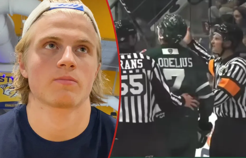 William Odelius blir avstängd – för att ha spelat med fel märke på klubban. 