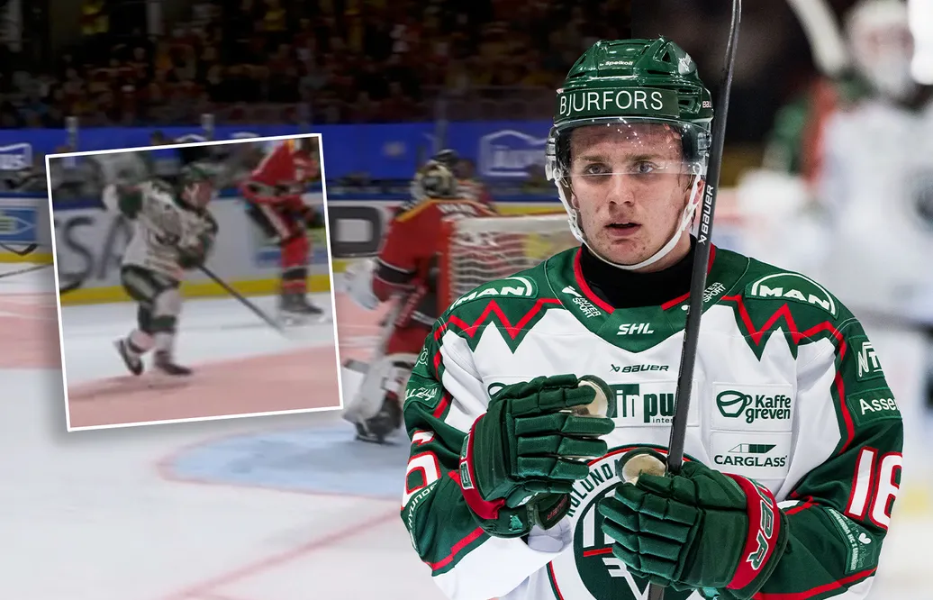 Bosse Meijer gör sitt första mål i SHL.