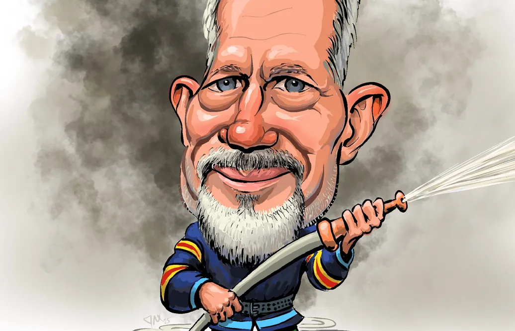 Fredrik Jax's karikatyr av Stambert. 