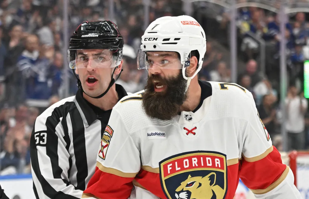 Radko Gudas kan vara på väg tillbaka till Florida Panthers efter att klubben säkrat hans rättigheter. Foto: Dan Hamilton-USA TODAY Sports