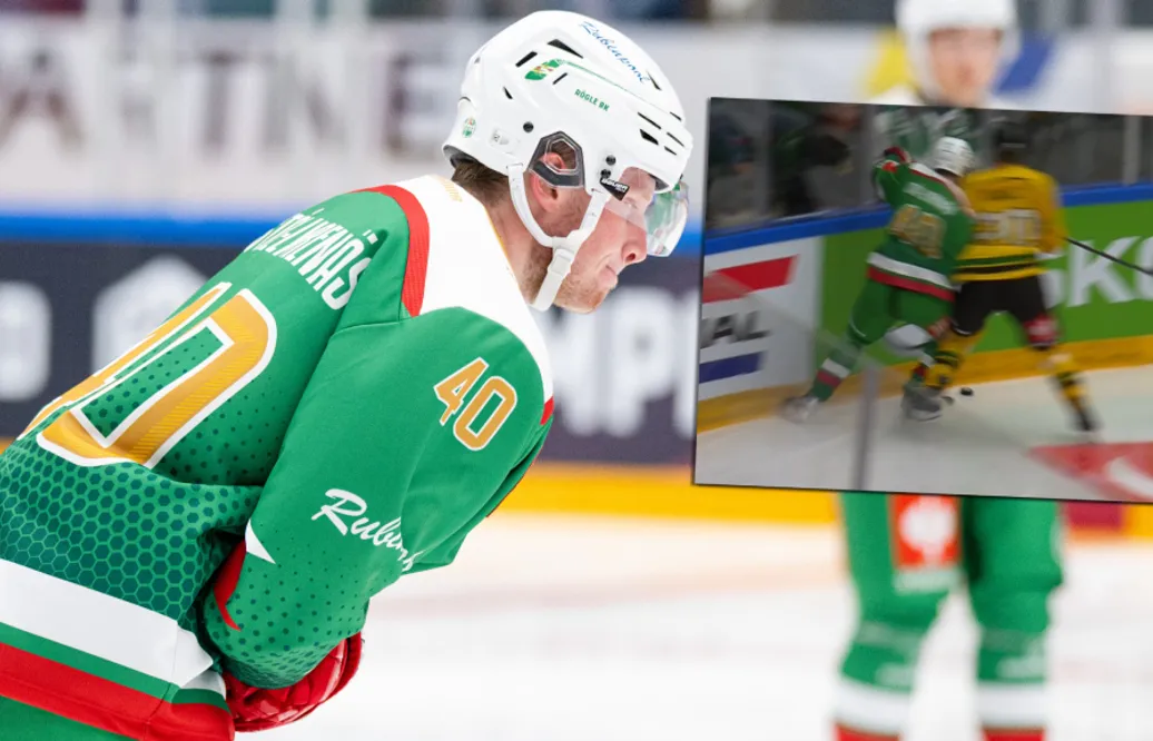 Oroväckande bilder för Rögle – Oskar Stål Lyrenäs ut skadad