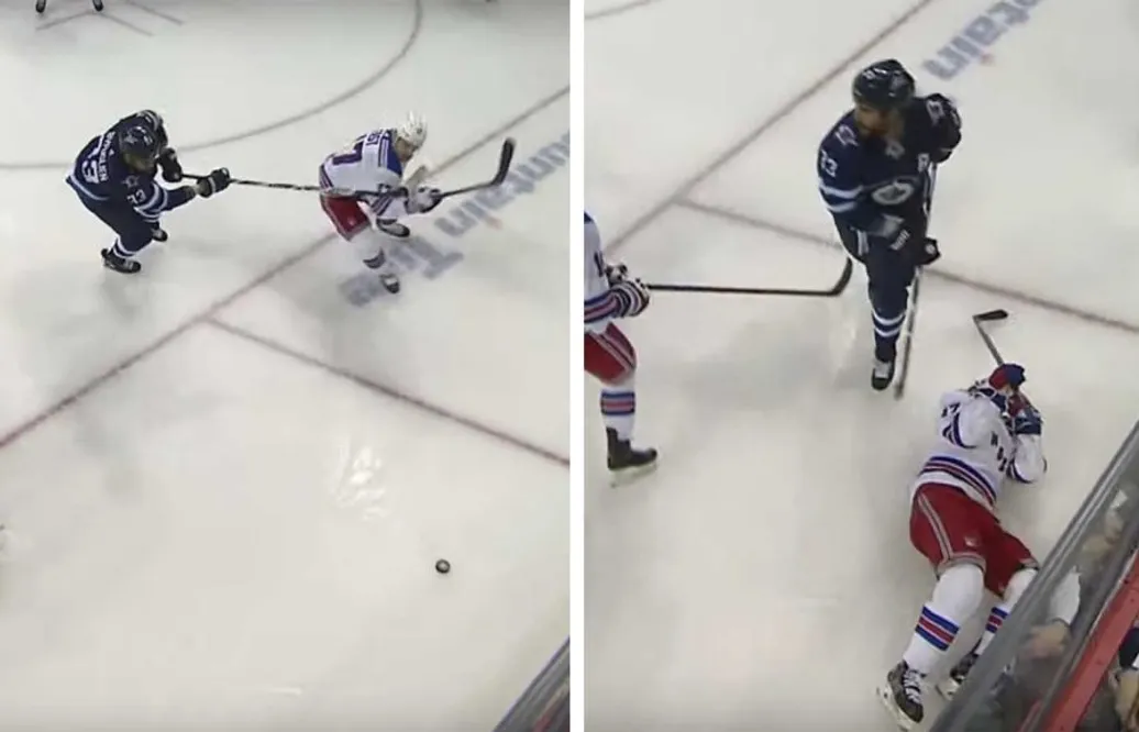 Här tvingas Rangers-svensken lämna efter ful huvudtackling