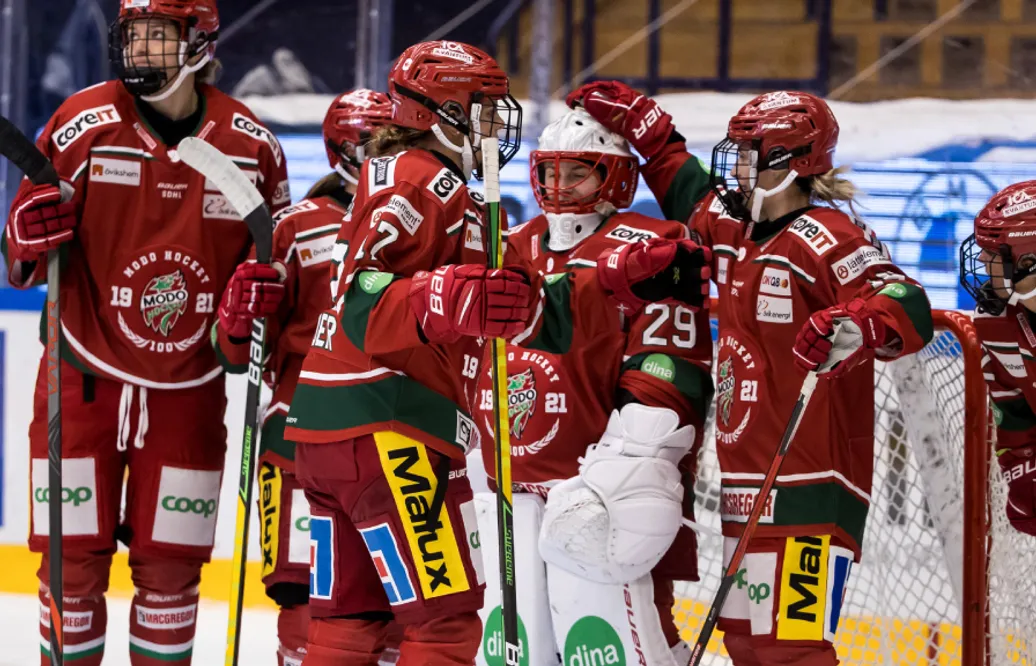 Kaitlyn Tougas tvåmålsskytt för Modo i segern mot Leksand