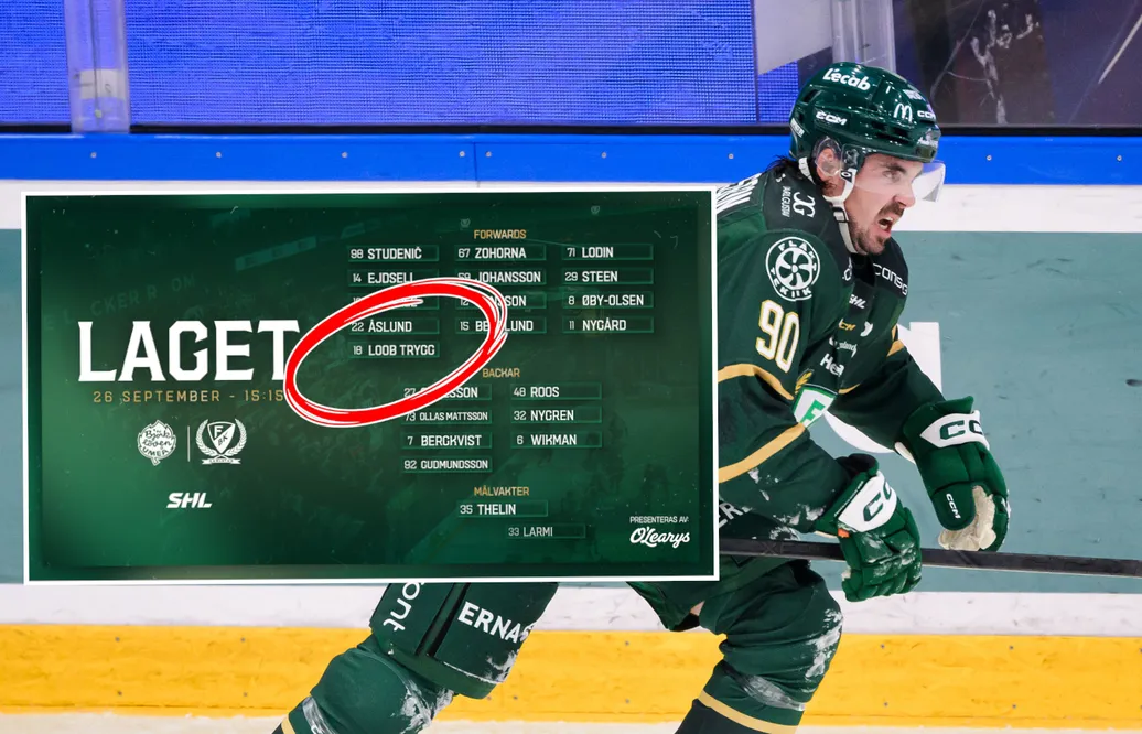 Linus Loob Trygg får göra SHL-debut i Marcus Johanssons frånvaro.