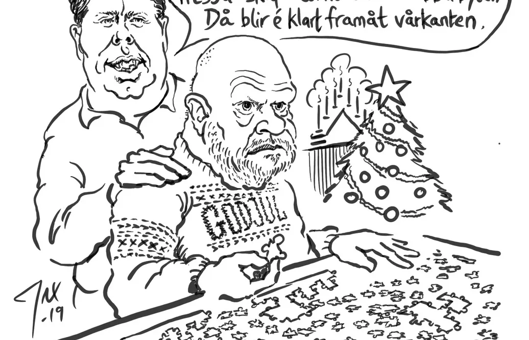 Karikatyr av Fredrik Jax.