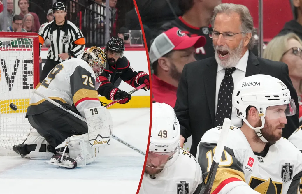 John Tortorella vägrar att ge Carter Hart kritik för sitt spel i Stanley Cup-finalen. Foto: Bildbyrån/Imagn Images