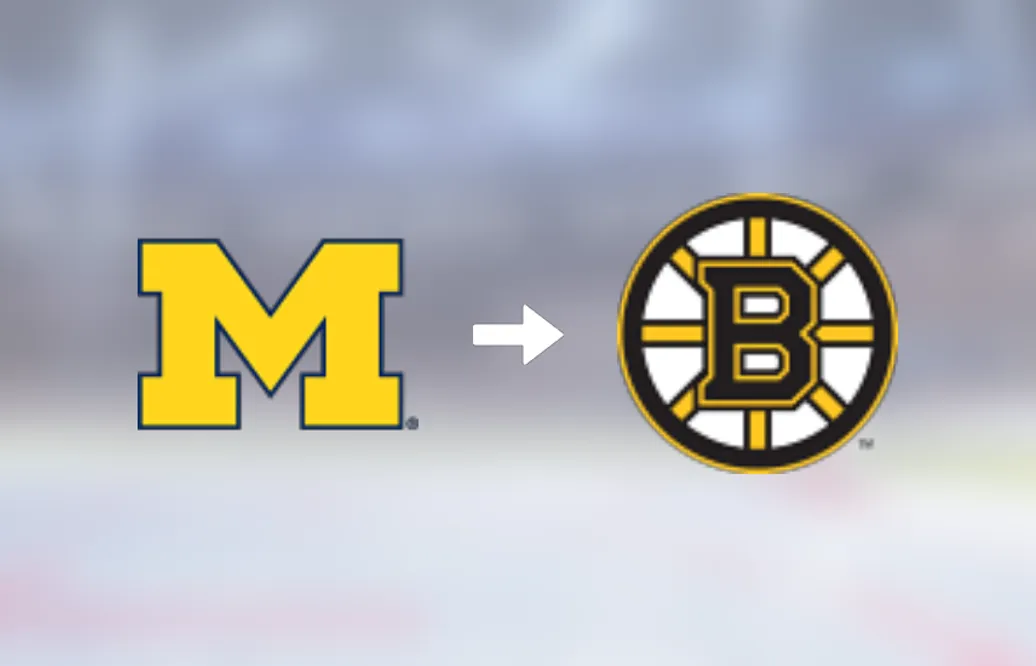 Förre University of Michigan-spelaren klar för spel i Boston Bruins