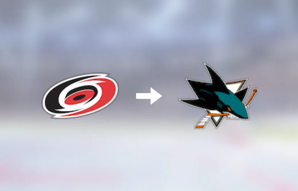Förre Carolina Hurricanes-spelaren klar för spel i San Jose Sharks