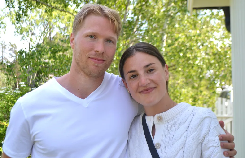 Nicklas Heinerö och sambon Gabriella Hellander. Foto: Ronnie Rönnkvist