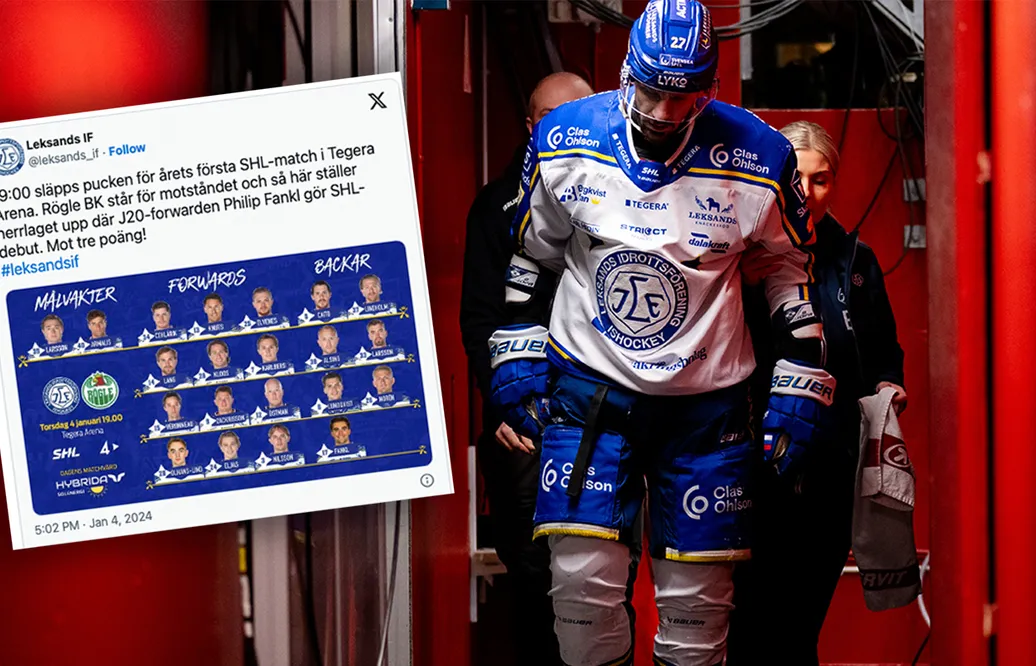 Efter Hriviks skada - Philip Fankl får debutera i SHL