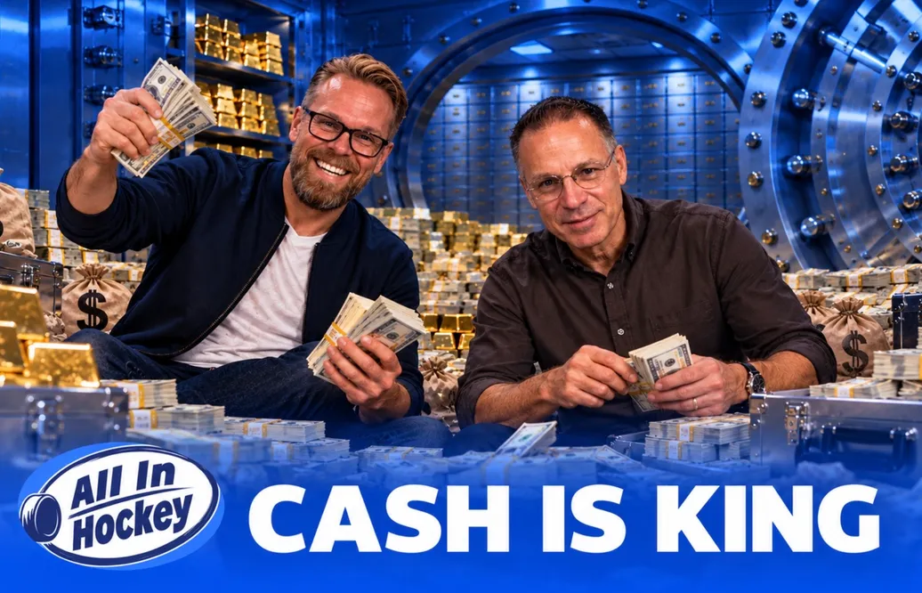 Uffe Bodin och Mike Helber diskuterar ekonomi i flera olika hockeylager i All In Hockey.