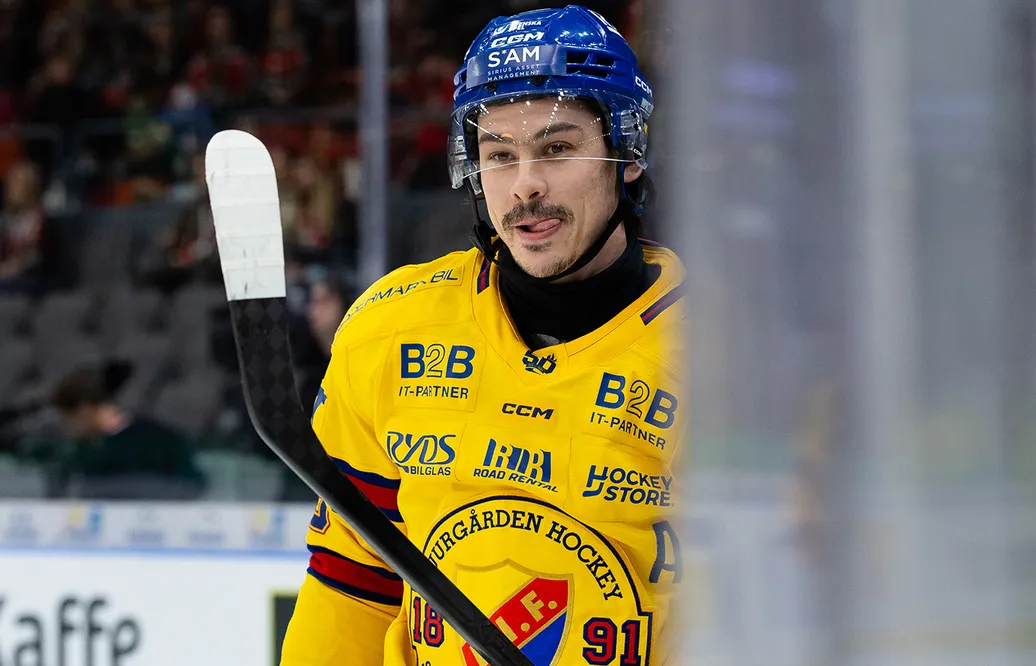 Charles Hudon stod för både mål och assist i sin comeback i DIF-tröjan.