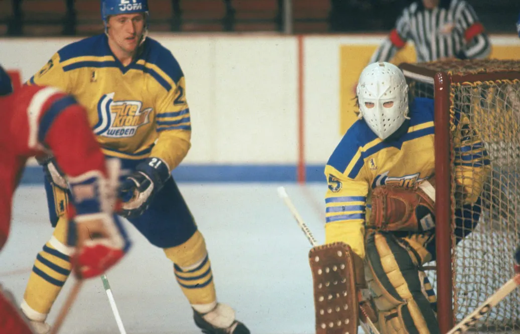 Börje Salming och Pelle Lindbergh.