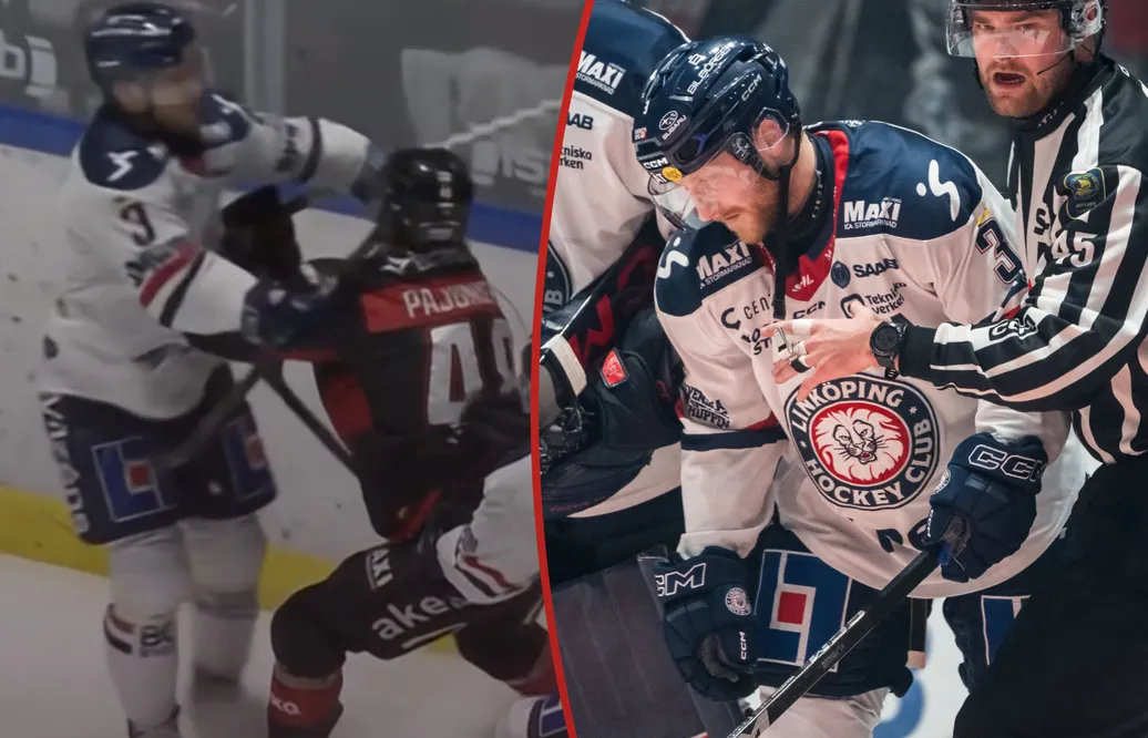 Linus Hultström stängs av efter fula smällen.
Foto: Skärmklipp Tv4/Bildbyrån