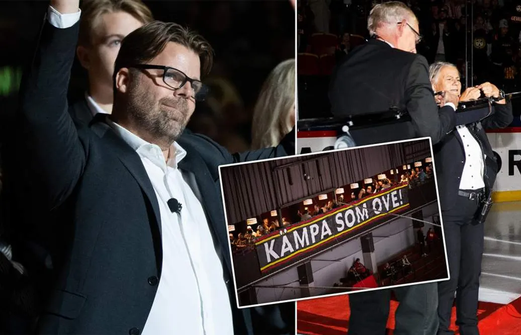 Fiaskot vid hyllningen – tekniken hindrade Ove Molins tröja