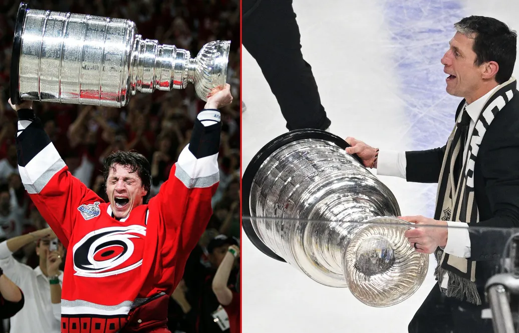 Nu vet Rod Brind'Amour hur det känns att vinna Stanley Cup som spelare och coach. Foto: AP Photo/Ryan Remiorz & Candice Ward