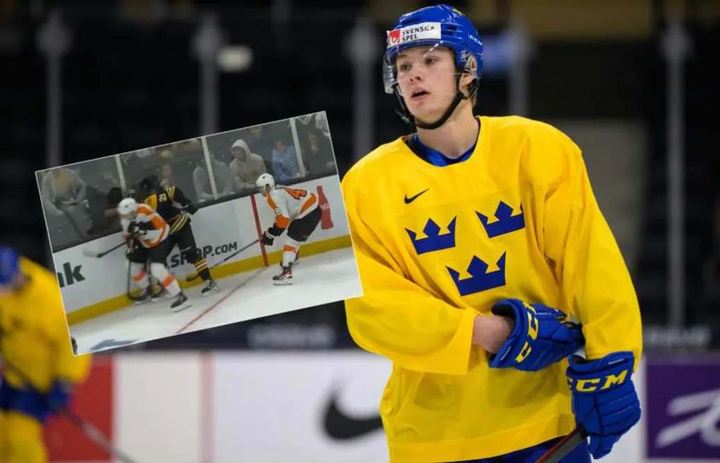 Fabian Lysell ut skadad – sänktes av Rasmus Ristolainen