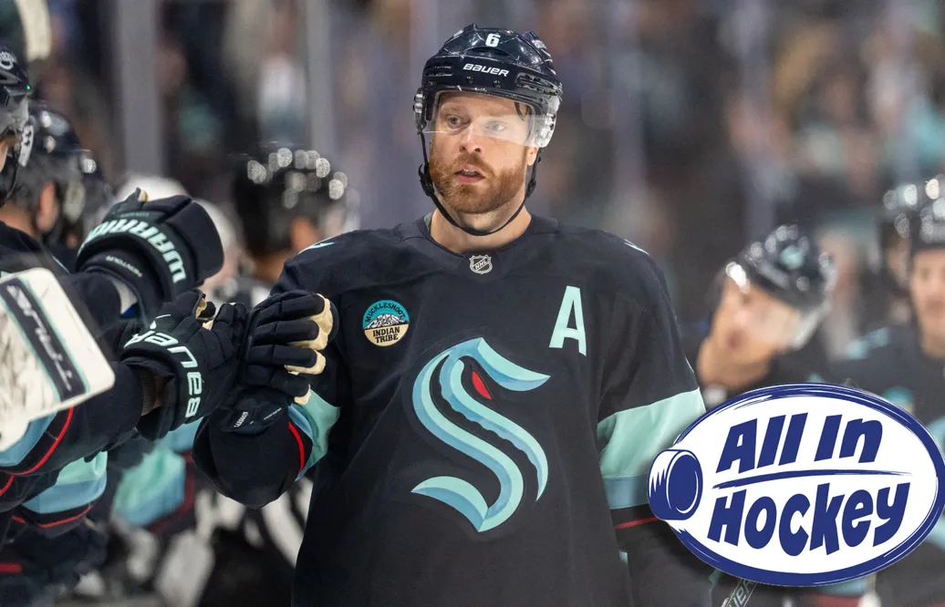 Adam Larsson lyfts fram som en NHL-svensk som förtjänar mer uppmärksamhet av Uffe Bodin i podcasten All In Hockey. Foto: Stephen Brashear-Imagn Images