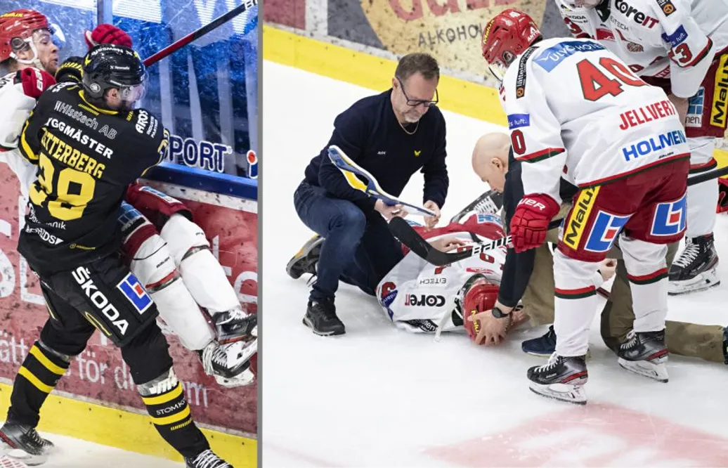 Otäcka bilderna – landar på huvudet efter tackling