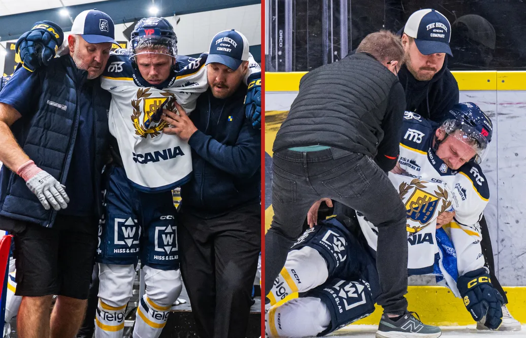 Linus Skager utgick skadad i går.
