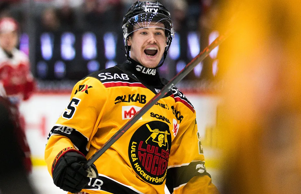 Filip Eriksson sköt tre mål i Luleås första träningsmatch. 