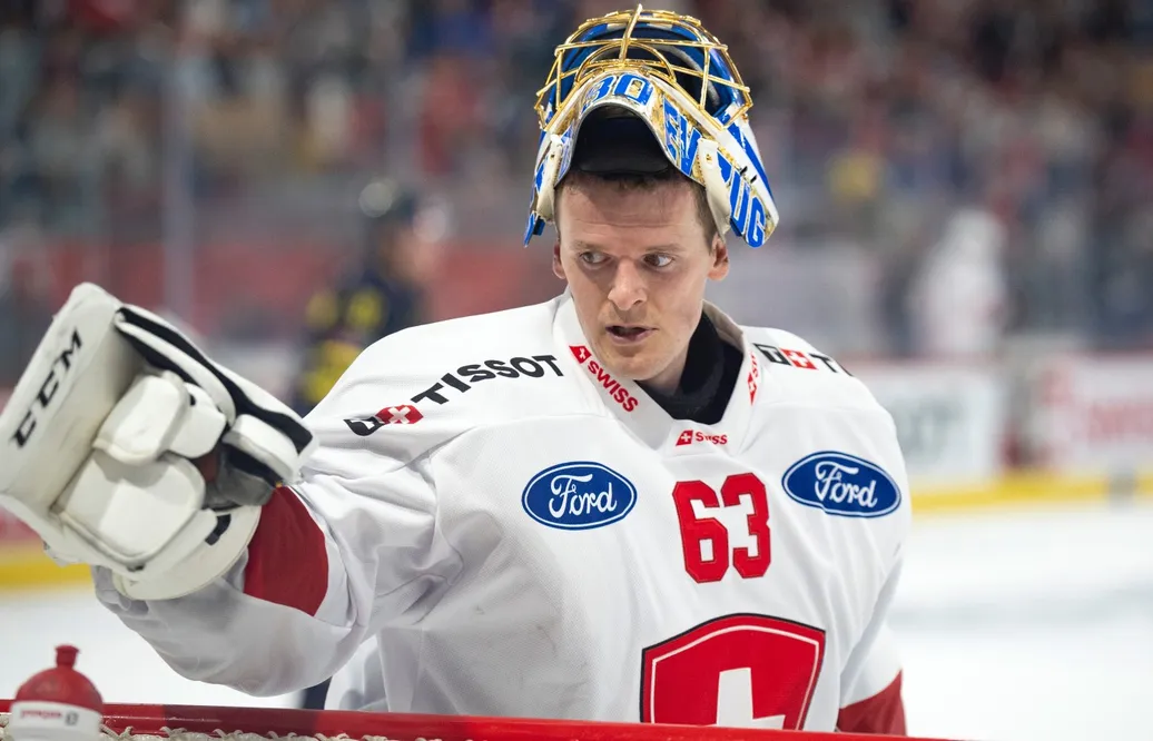 Leonardo Genoni förlänger kontraktet med Zug.
Foto: Bildbyrån.