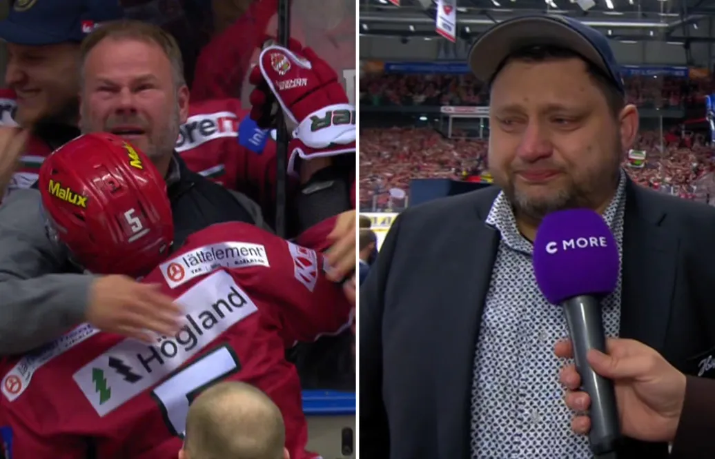 Mattias Karlin och Henrik Gradin i tårar efter SHL-avancemanget