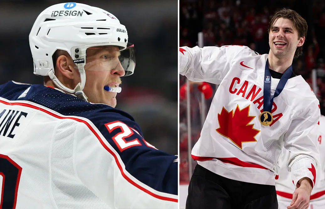 Patrik Laine tar Adam Fantilli under sina vingar