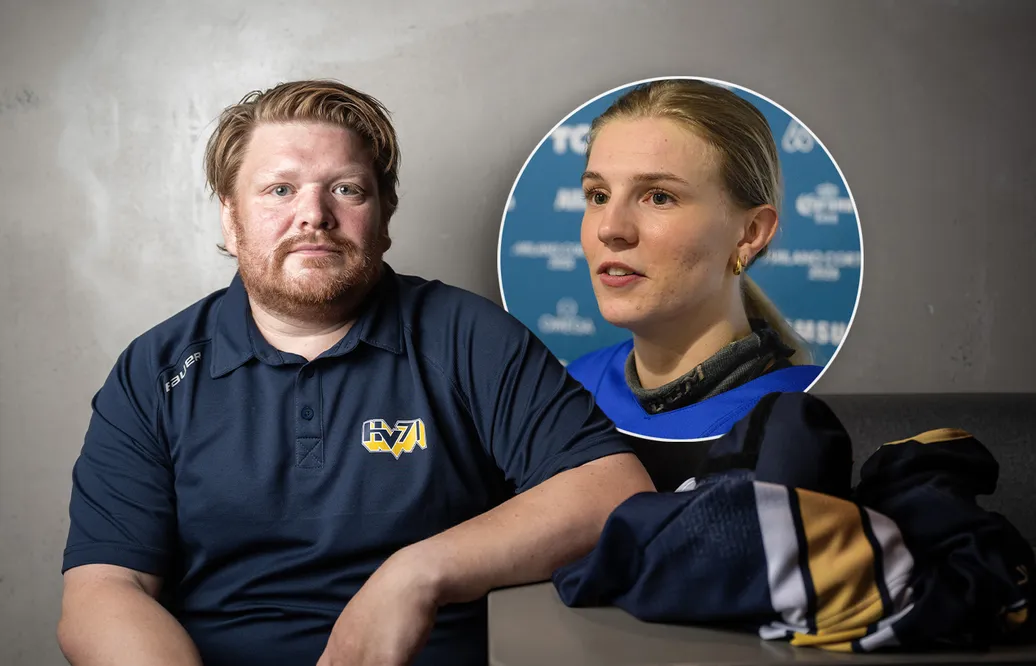 HV71:s Thomas Pettersen och Thea Johansson. 