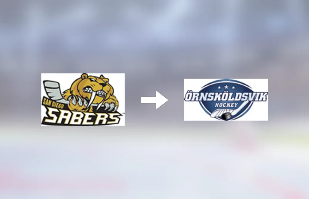 Förre San Diego Sabers-spelaren klar för spel i Örnsköldsvik HF