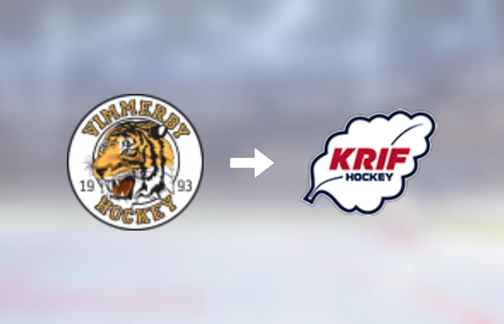 Forwarden Lucas Jidenius är nu klar för spel i KRIF Hockey