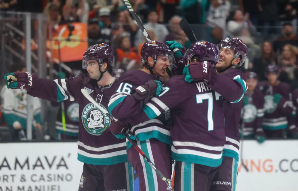 Brett Leason het när Anaheim Ducks besegrade Vegas