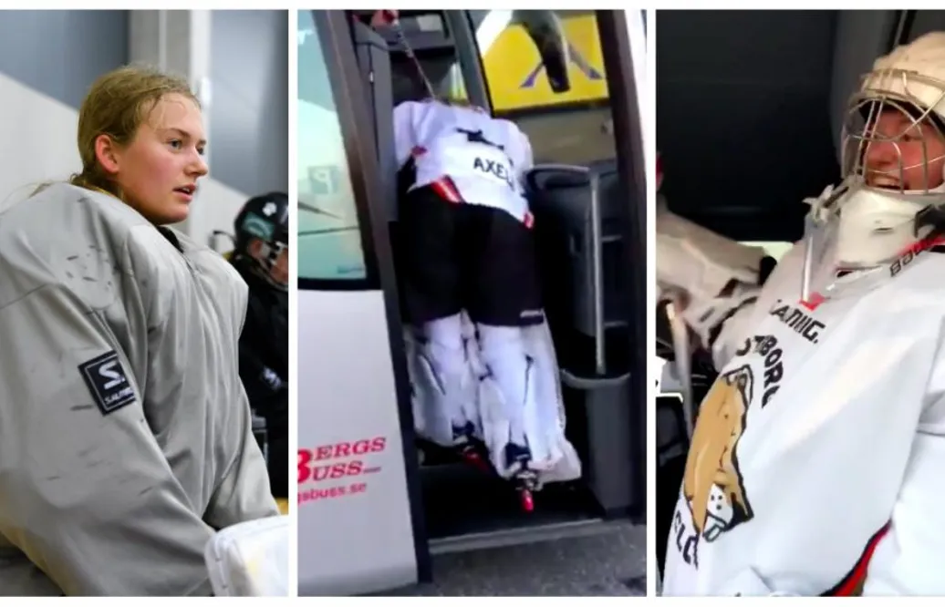 Livets vedermödor – här ska målvakten ta sig ombord på bussen