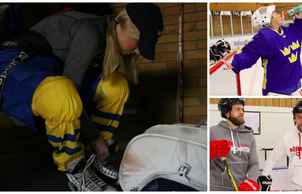 VIDEO: Här står Hockeysverige-skribenten i mål för första gången i livet