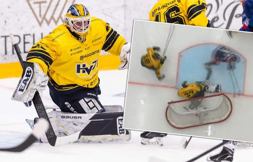 Märkliga situationen: Målet godkändes trots att buren inte stod kvar
