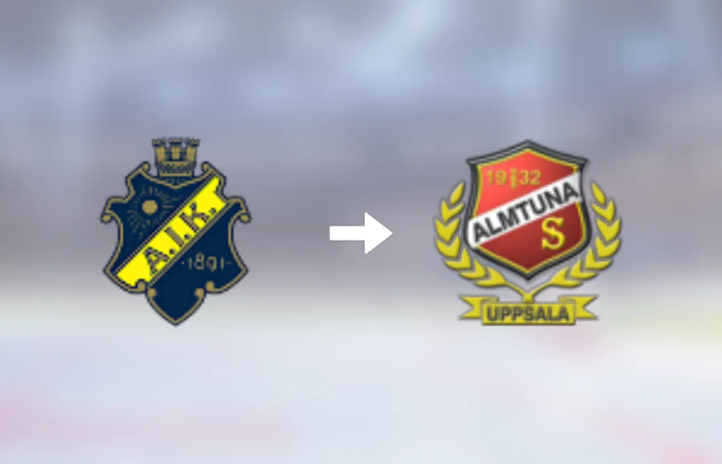 Almtuna IS värvar backen Victor Aronsson från AIK
