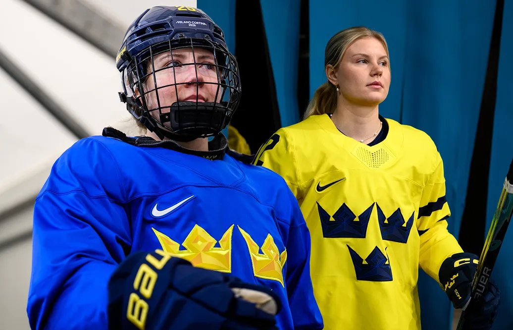Lina Ljungblom och Maja Nylén Persson skyddas när PWHL utökas. Foto: Bildbyrån (montage).