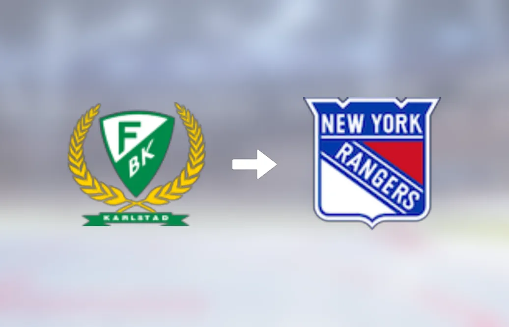 Forwarden Gustav Rydahl är nu klar för spel i New York Rangers