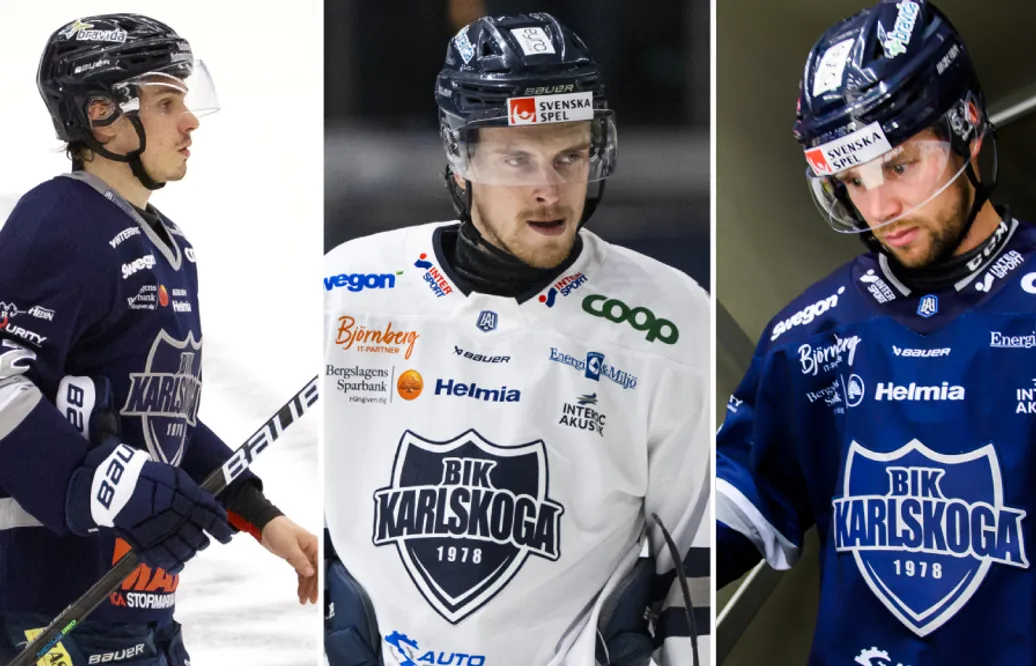 Markus Modigs, Edwin Lindström och Gustav Willman Borvik lämnar Karlskoga