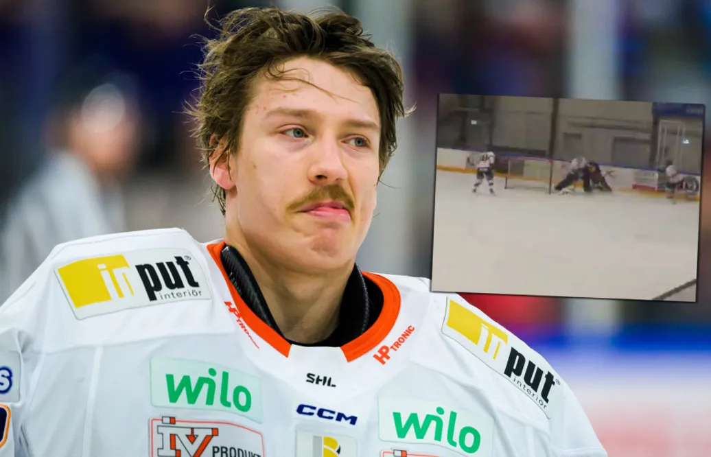 Emil Larmi fick matchstraff i Växjös träningsmatch mot Lukko