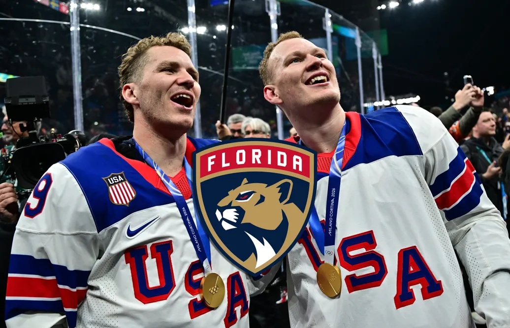 Matthew och Brady Tkachuk återförenas i Florida Panthers. Foto: REUTERS/Marton Monus