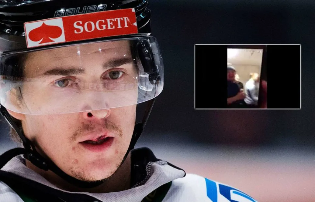 Lämnade isen i ambulans – här hånas han på motståndarnas lagfest