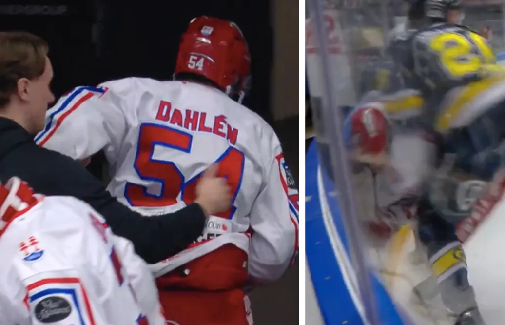 Mardrömsbilder för Timrå - Jonathan Dahlén klev av efter smällen