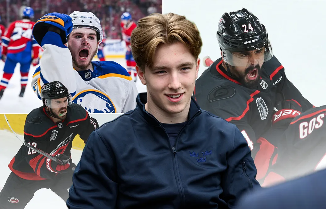 Kan succéspelarna göra att Viggo Björck väljs tidigare i NHL-draften? Foto: Bildbyrån (montage).