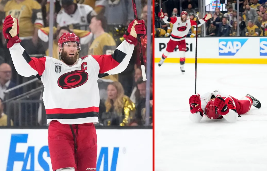 Jordan Staal fortsätter att vräka in mål i Stanley Cup-finalen. Foto: AP Photo/John Locher