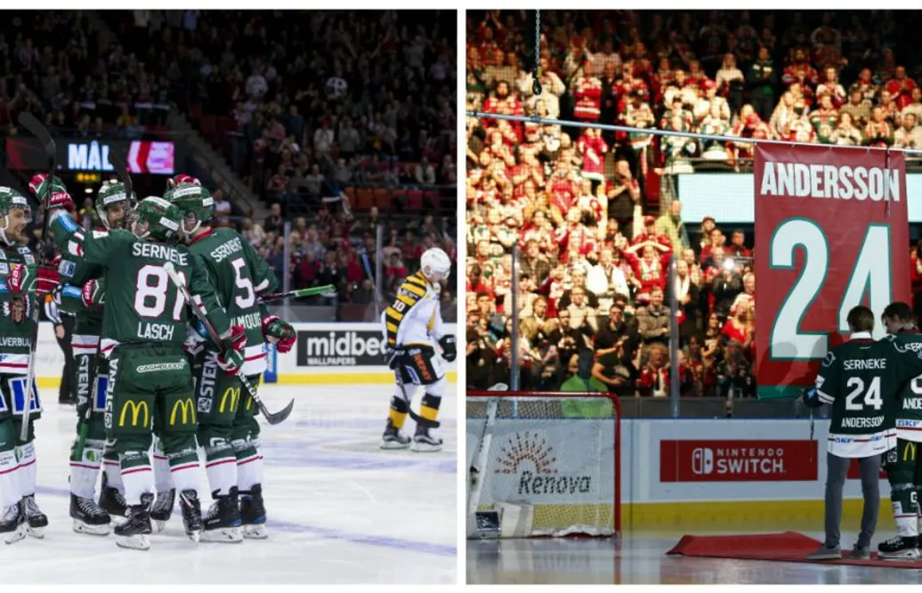Hyllningar och dramatik när Frölunda tog två poäng