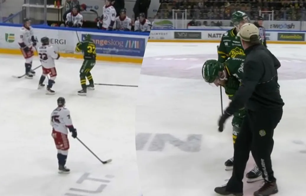 Fick klubba mot halsen – fördes till sjukhus: "En reflex"