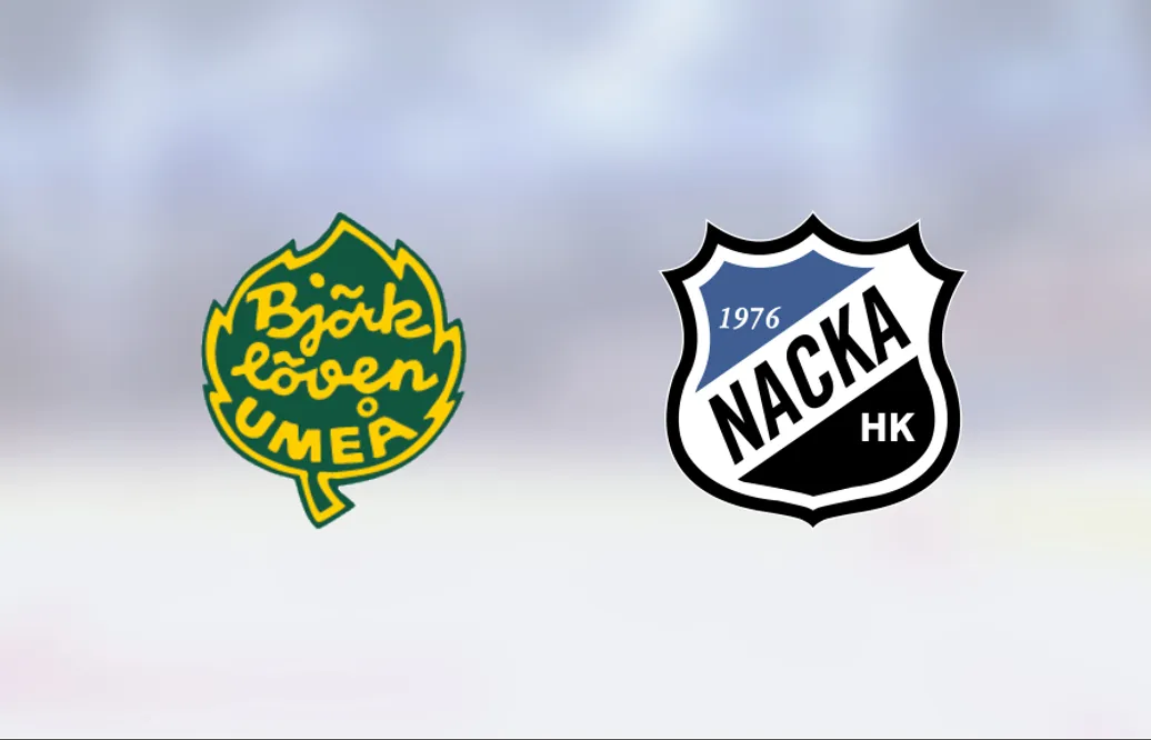 Björklöven avgjorde tät match mot Nacka i tredje perioden